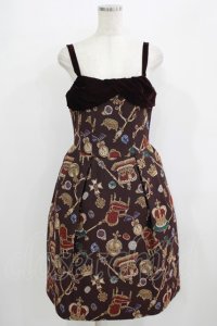 Jane Marple / ロイヤルコレクションゴブランのキャミワンピース  エンジ H-25-09-20-013-JM-OP-KB-ZH