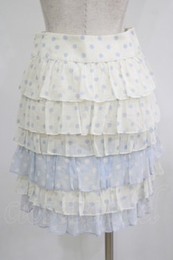 画像3: Jane Marple / ドットフリルスカート  オフ×サックス H-25-09-20-015-JM-SK-KB-ZH