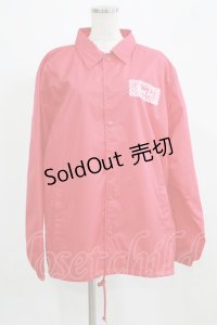 Katie / SOUVENIR BEAR coach jacket L レッド H-25-09-20-018-LO-JA-KB-ZH