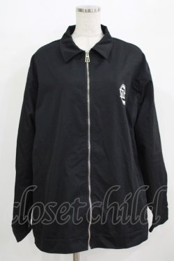 画像1: NieR Clothing / バックプリント裏起毛ジャケット F 黒 H-25-09-20-019-PU-JA-KB-ZH