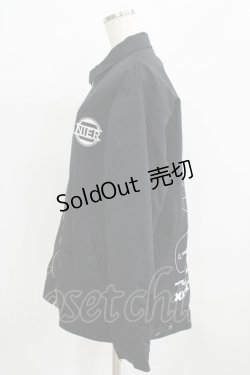 画像2: NieR Clothing / バックプリント裏起毛ジャケット F 黒 H-25-09-20-019-PU-JA-KB-ZH