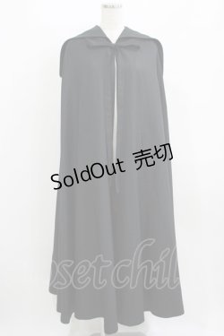 画像1: ATELIER BOZ / フード付きロングマント  黒 H-25-09-20-020-EL-CO-KB-ZH