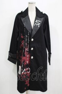 SEX POT ReVeNGe / 合皮切替ロングジャケット M 黒 H-25-09-20-021-SP-JA-KB-ZH