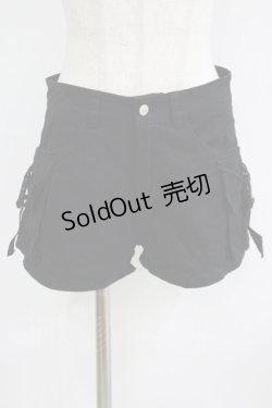 画像1: LISTEN FLAVOR / カーゴショートパンツ  ブラック H-25-09-20-023-PU-PA-KB-ZH