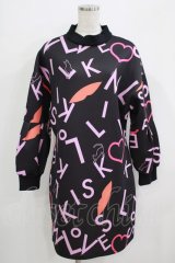 MILK / MILKISSカットワンピース  ブラックベース H-25-09-20-026-ML-OP-KB-ZH