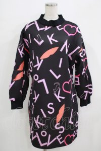 MILK / MILKISSカットワンピース  ブラックベース H-25-09-20-026-ML-OP-KB-ZH