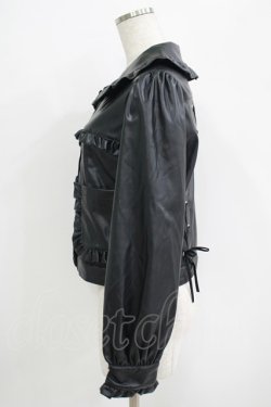 画像2: Honey Cinnamon / 丸衿ライダース Free ブラック H-25-09-21-025-LO-JA-NS-ZH