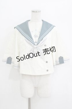 画像1: Hoshibako Works / ポルト・フレスカ セーラー襟ブラウス Free サックス H-25-09-21-032-LO-BL-NS-ZH