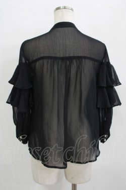 画像3: axes femme NOSTALGIE / シフォンフリルブラウス Free ブラック H-25-09-21-033-AX-BL-NS-ZH