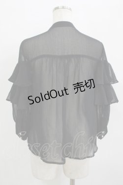 画像3: axes femme NOSTALGIE / シフォンフリルブラウス Free ブラック H-25-09-21-033-AX-BL-NS-ZH