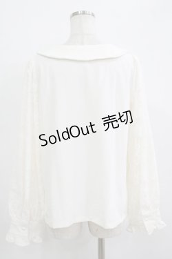 画像3: DearMyLoveRose / 選べる衿レースパフスリブラウス L アイボリー H-25-09-21-034-EL-BL-NS-ZH