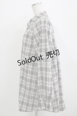 画像2: DearMyLoveRose / ボウタイチュニックシャツワンピース LL チェック H-25-09-21-036-EL-OP-NS-ZH
