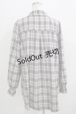 画像3: DearMyLoveRose / ボウタイチュニックシャツワンピース LL チェック H-25-09-21-036-EL-OP-NS-ZH