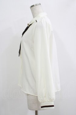 画像2: axes femme / ショートタイセットブラウス M 生成り H-25-09-21-037-AX-BL-NS-ZH