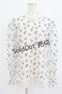 DearMyLoveRose / ブーケチュールドッキングブラウス LL アイボリー H-25-09-21-038-EL-BL-NS-ZH