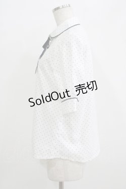 画像2: Fi.n.t / タイ付き5分袖ドットブラウス Free OFF×NAVY H-25-09-21-039-CA-BL-NS-ZH