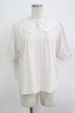画像1: Fi.n.t / スワン刺繍シアー衿ブラウス Free PINKBEIGE H-25-09-21-040-CA-BL-NS-ZH