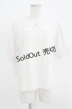 画像1: Fi.n.t / スワン刺繍シアー衿ブラウス Free PINKBEIGE H-25-09-21-040-CA-BL-NS-ZH