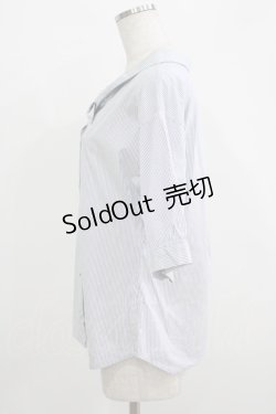 画像2: an another angelus / マリンタイカラー5分袖ブラウス Free WHITE×BL H-25-09-21-041-CA-BL-NS-ZH