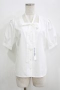 Fi.n.t / アレンジタイ付きスクエアネックブラウス Free OFFWHITE H-25-09-21-042-CA-BL-NS-ZH