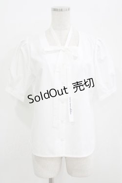 画像1: Fi.n.t / アレンジタイ付きスクエアネックブラウス Free OFFWHITE H-25-09-21-042-CA-BL-NS-ZH