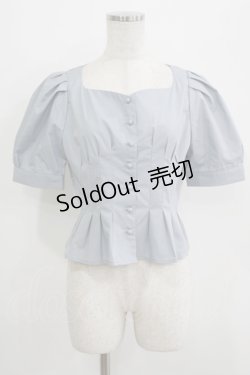 画像1: an another angelus / コルセットタックブラウス Free BLUE GRAY H-25-09-21-044-CA-BL-NS-ZH