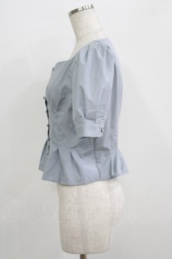 画像2: an another angelus / コルセットタックブラウス Free BLUE GRAY H-25-09-21-044-CA-BL-NS-ZH