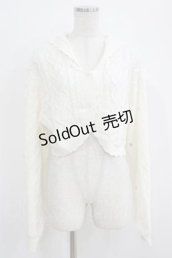 画像1: INTER FACTORY / イモちゃんコラボ/うさ耳ニットカーデ Free オフ H-25-09-21-045-PU-TO-NS-ZH