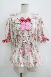 metamorphose / 【プラスサイズ】シャーロットスクエアあき半袖ブラウス プラスサイズ オフ白 H-25-09-21-048-ME-BL-NS-ZH