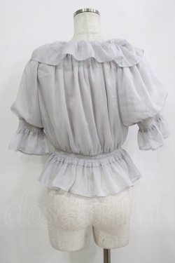 画像3: F&A / シアーオフショルフリルプルオーバーブラウス Free BLUE GRAY H-25-09-21-049-LO-BL-NS-ZH