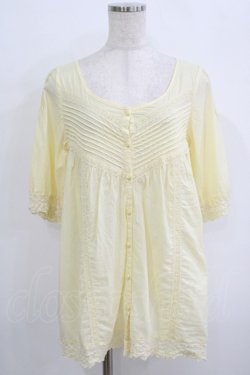 画像1: Fi.n.t / ピンタックブラウス Free YELLOW H-25-09-21-051-CA-BL-NS-ZH