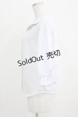 画像2: F&A / オフショル開衿5分袖シャツ Free OFF×BLUE H-25-09-21-052-LO-BL-NS-ZH