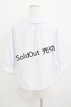 画像3: F&A / オフショル開衿5分袖シャツ Free OFF×BLUE H-25-09-21-052-LO-BL-NS-ZH