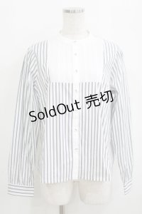 Fi.n.t / ヨーク切替ストライプシャツ Free BLACK×WH H-25-09-21-053-CA-BL-NS-ZH