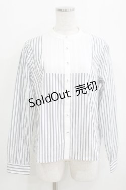 画像1: Fi.n.t / ヨーク切替ストライプシャツ Free BLACK×WH H-25-09-21-053-CA-BL-NS-ZH