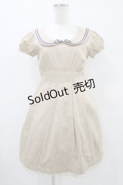 画像1: Emily Temple cute / クロテッドセーラーワンピース  ベージュ H-25-09-21-1031-ET-OP-KB-ZH