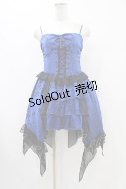 画像1: BLOOD SUPPLY（海外ブランド） / クロスチャームキャミワンピース S ブルー H-25-09-21-1033-GO-OP-KB-ZH