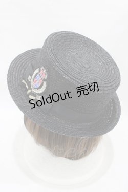 画像2: 【SALE】MIHO MATSUDA / エンブレムハット  黒 H-25-09-21-1005-GO-AC-KB-ZT-K-025