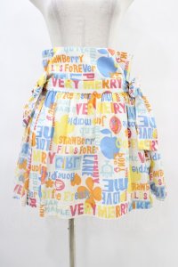 Jane Marple / ブリティッシュロゴサイドリボンスカート M ブルー×オレンジ H-25-09-21-1036-JM-SK-KB-ZH