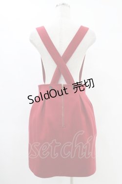 画像2: Jane Marple / サス付ウールタックスカート M 赤 H-25-09-21-1038-JM-SK-KB-ZH