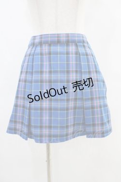 画像1: SEXY DYNAMITE LONDON / タータンチェックタックスカート  青 H-25-09-21-1039-PU-SK-KB-ZH