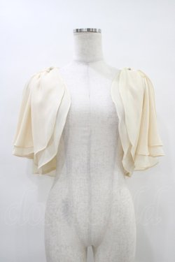 画像1: axes femme / バックレースシフォンボレロ  ベージュ H-25-09-21-1042-AX-TO-KB-ZH