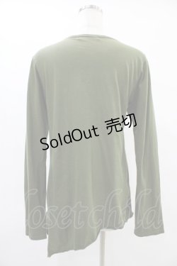 画像2: ALGONQUINS / プリント長袖カットソー  カーキ H-25-09-21-1044-AL-TO-KB-ZH