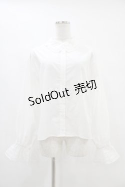 画像1: merry jenny / シアーギンガムシャツ  オフホワイト H-26-01-09-030-LO-BL-KB-ZH