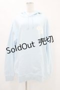 NieR Clothing / プリントプルパーカー 2XL サックス H-25-09-21-1051-PU-TO-KB-ZH