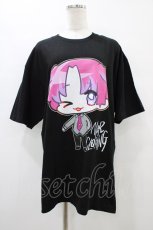 画像1: 【SALE】NieR CLOTHING / プリント半袖CUTSEW XL 黒 H-25-09-21-1055-PU-TO-KB-ZT374 (1)
