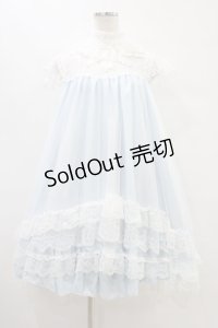 MR corset / クロシェット風エンジェルウィングワンピース  ブルー H-25-09-21-1018-PU-OP-KB-ZH