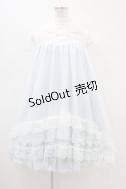 画像1: MR corset / クロシェット風エンジェルウィングワンピース  ブルー H-25-09-21-1018-PU-OP-KB-ZH