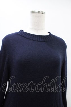 画像4: Jane Marple Dans Le Salon / ニットとTartan checkのトロンプルイユドレス M ネイビー×カーキ H-25-09-21-1019-JM-OP-KB-ZH