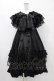 画像1: MR corset / シャーリングショルダーフィッシュテールワンピース  黒×黒 H-25-09-21-1021-PU-OP-KB-ZH (1)